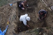 Clearing of the male burial near the village Tomtor Oymyakonsky region, 2015