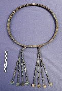 Metal necklace from the burial of Us-Serge I in Khangalassky region. 2016