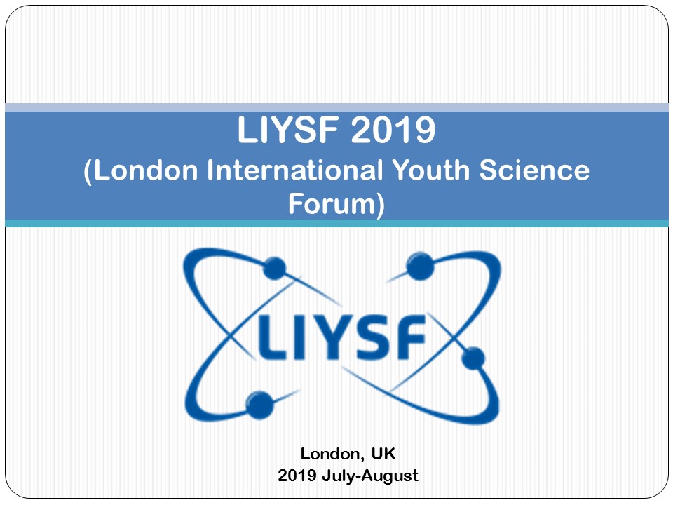 Академическая мобильность: Анатолий Лукин на Лондонском молодежном научном форуме LIYSF 2019