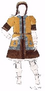 Reconstruction of clothes from burial, 2010.