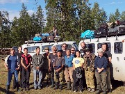 Participants of the Franco-Yakut archaeological expeditions in Borulakhsky nasleg of Verkhoyansky region, 2011